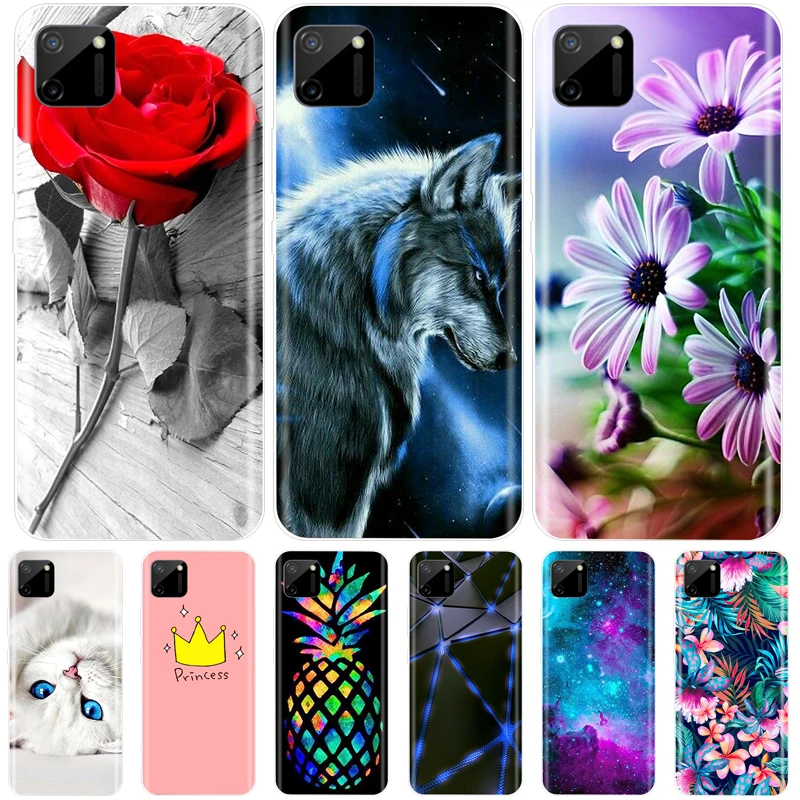 Мягкий силиконовый чехол для OPPO Realme C11 задняя крышка мультяшный телефона C 11 oppo