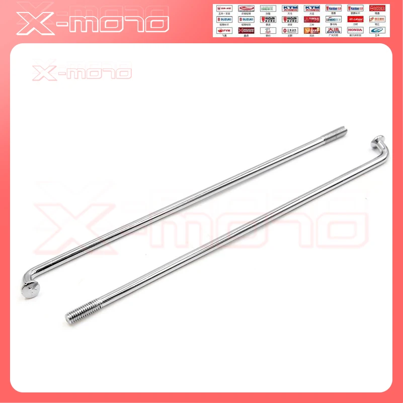 Dirt Bike Wheel Spoke 12G Steel Diameter 2.6 mm Motorcycle Spokes Sliver Round Body Length&Angle&Height Customize Bike Spokes