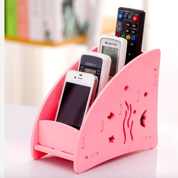 

Multi-Functional Pen Container Creative Desktop Lovely Cartoon Students DIY Wooden Children Pen Clip Card Holders Storage Box