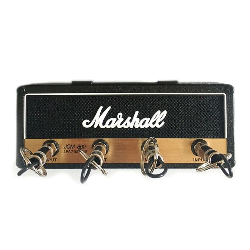 Marshall V2 Jack Key Holder Rock электрогитара динамик ключ подвесной ключ крючок для хранения Брелок Винтаж JCM800 пуля - Цвет: with 4 plugs