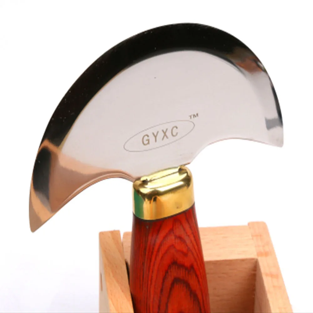 Профессиональная полузакругленная Кожа ремесло деревянная ручка для ножа режущий лыжный инструмент