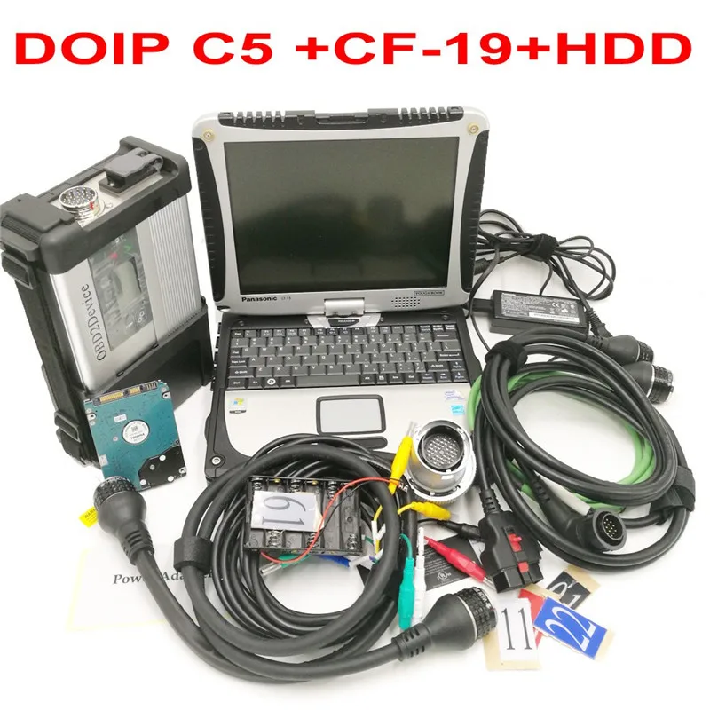 9 MB SD C5 PLUS звезда Диагностика поддержка DOIP для автомобилей грузовиков с бесплатным DTS Monaco& veдиамо SD Подключение мульти-Langauge - Цвет: c5 with CF19 hdd