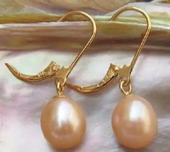 

GENUINE 11-13 MM AAA++ PINK SOUTH SEA PEARL EARRINGS 14k/20 SOLID GOLD MARKED