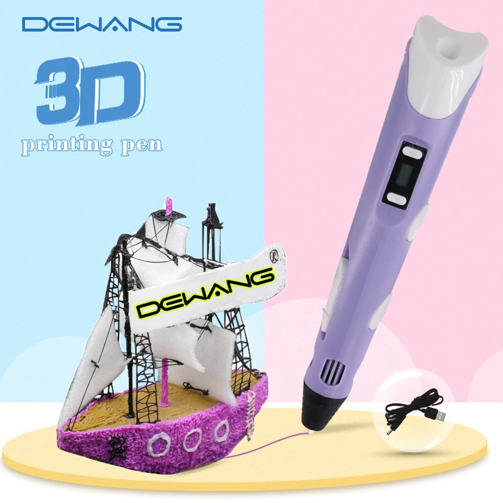

3D Pen 3D Printing Pen Ergonomics 3D Drawing Pen with USB ABS Filament Refills Educational Toys for Kids Adults Perfect Gift Pen