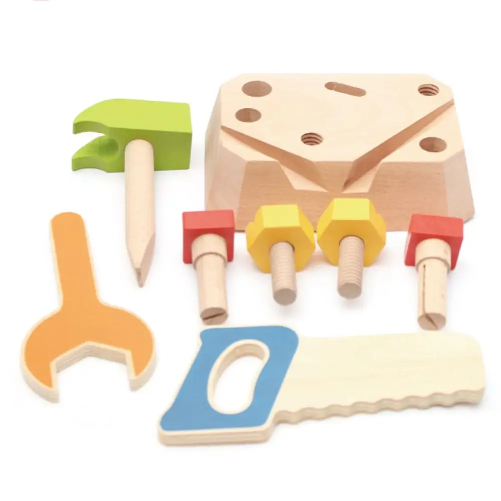 Деревянный инструмент для моделирования для детей DIY Carpenter Infant Puzzle Когнитивная игрушка для тренировки глаз