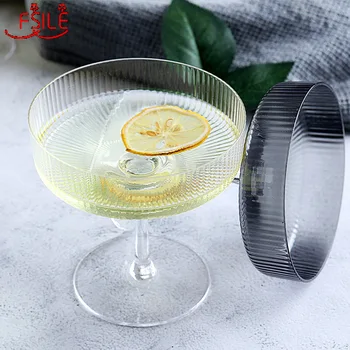

Striped Cocktail Glass Cocktail Cup Net Red Cup Personalized Wine Glass Champagne Glass Goblet Wedding Party Bar Gift Cup