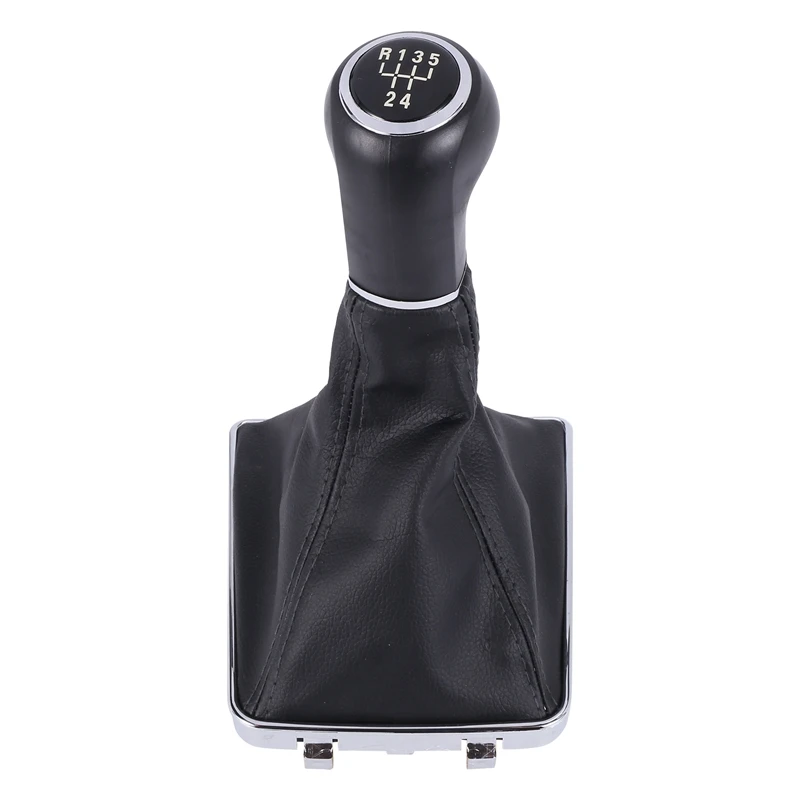 Black 5速 Kuuleyn 5 Speed Gear Shift Knob Gaiter Boot Cover Fit for Opel Astra Corsa GTC 2005-2010