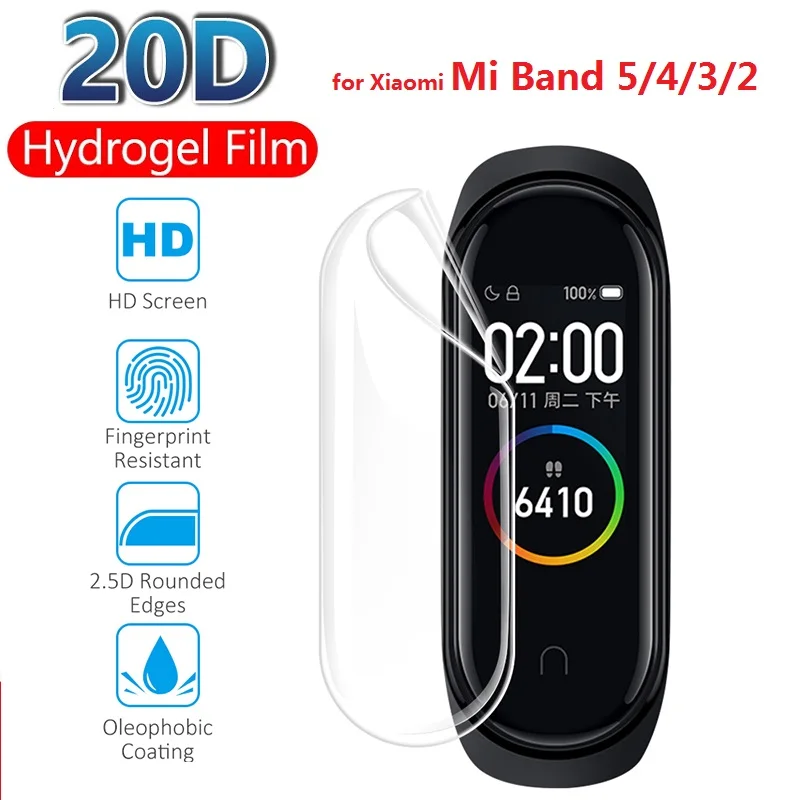 Promoción 2 piezas Película protectora de hidrogel para Xiaomi Mi Band 5 4 3 2 (no es cristal) lámina protectora de pantalla 8bWZw5gy0Rg