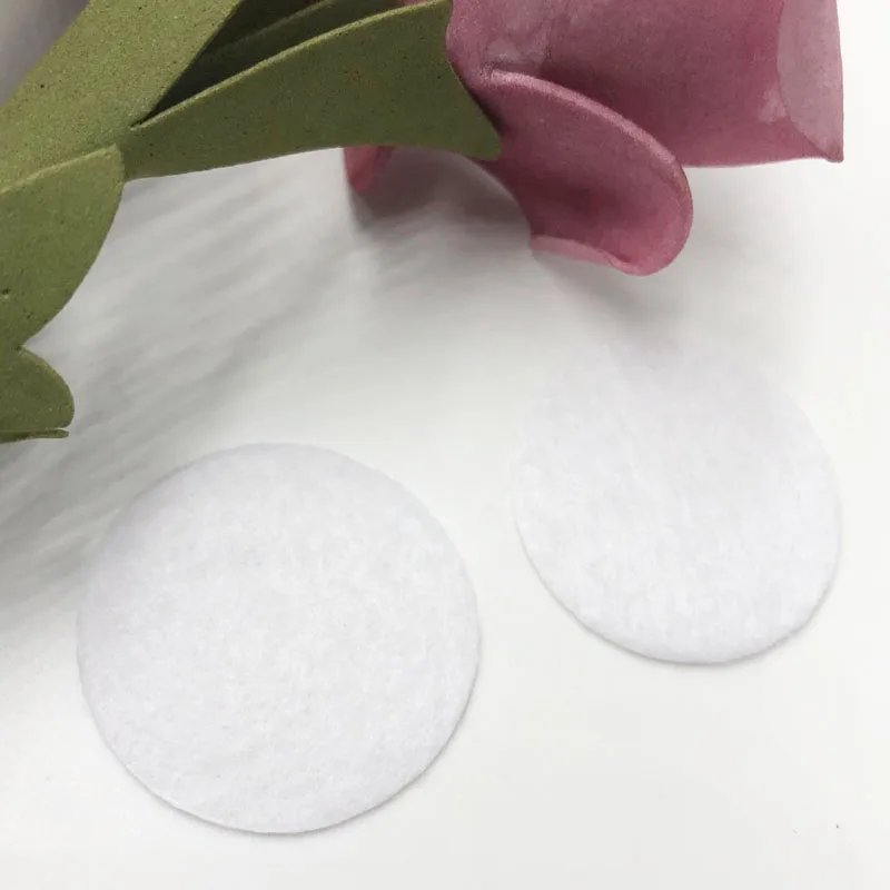 Pack of 50 Black and White Felt Circle Appliques in Various Sizes