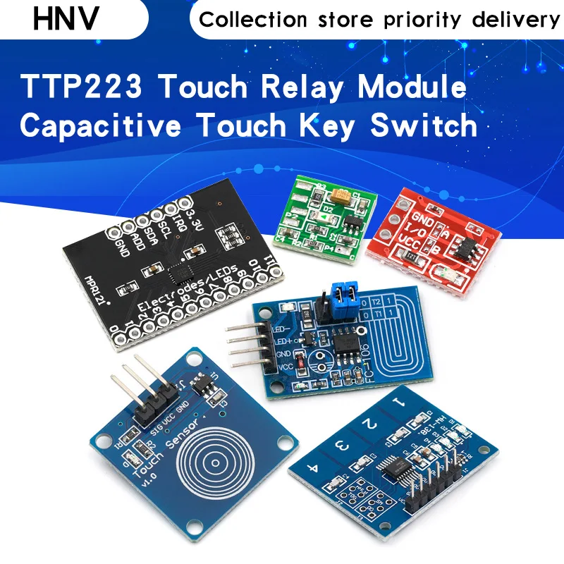 HNV MPR121 коммутационный V12 емкостный сенсорный модуль контроллера I2C макетная плата