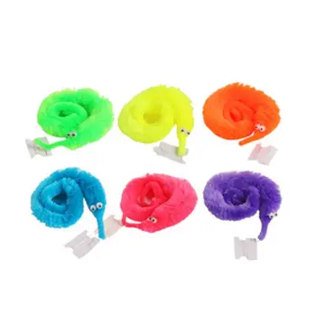

100pcs/lot Plush Mr.Fuzzy Magic Wiggle Worm Twisty Worm Stuffed Animals Kids Toy