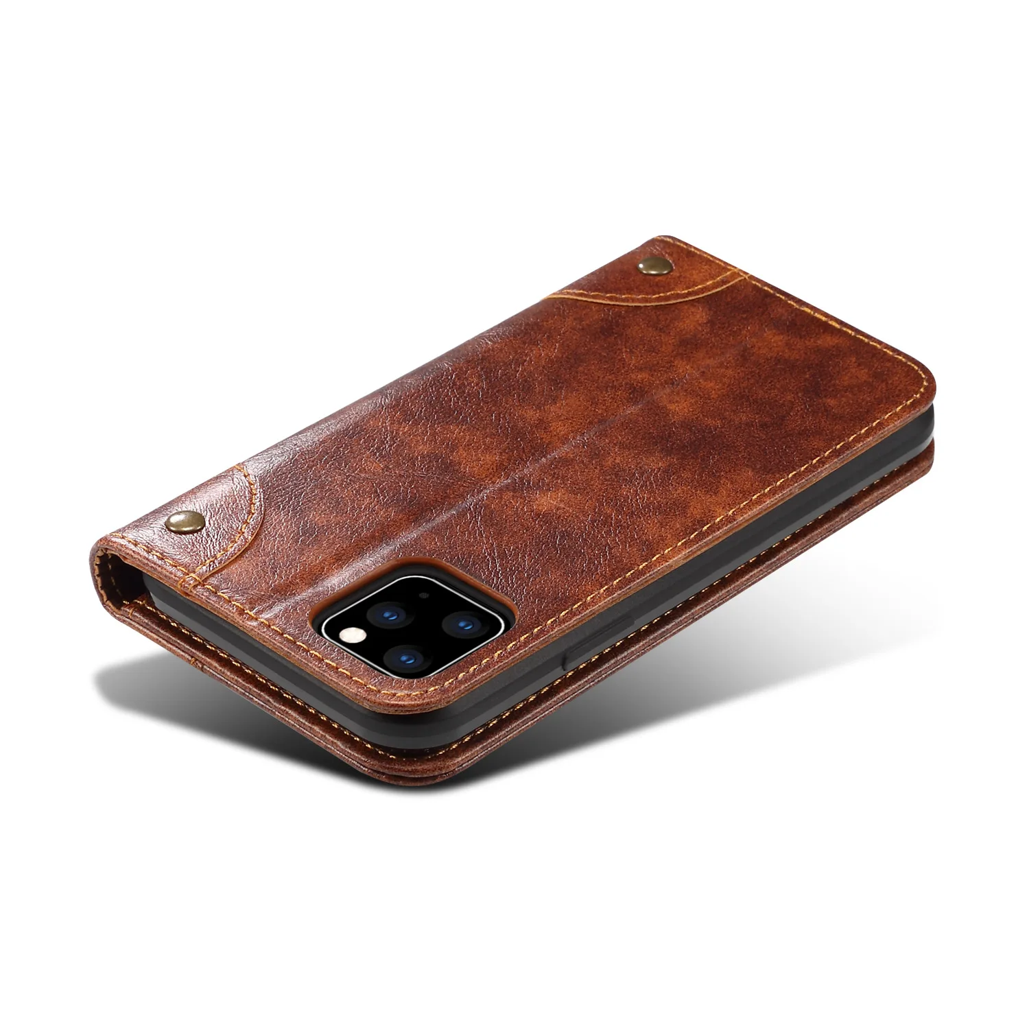 Роскошный деловой Чехол бумажник из натуральной кожи для Iphone X XS XR 8 7 Plus винтажный