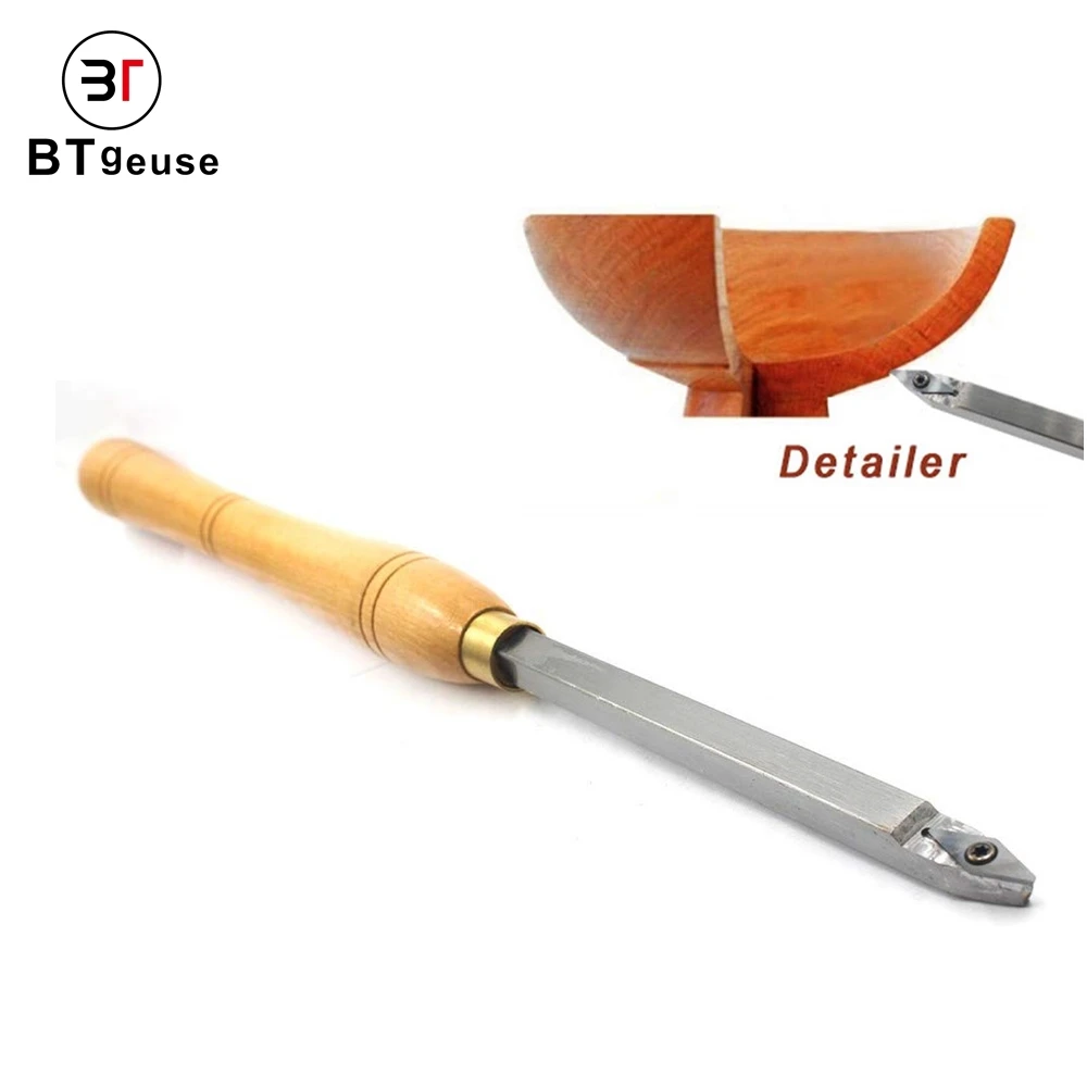 

Wood Turning set Detailer HSS Carbide Tipped Wood Lathe Full Size With 1pc Diamond Carbide Cutter insert(10x28mm ) and a Screw