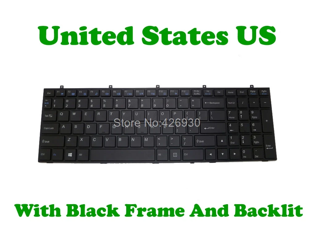 US RU LA клавиатура с подсветкой для CLEVO W350ETQ W350SKQ W350SSQ W355STQ W370ET W370SK W370SSQ W370ST английский