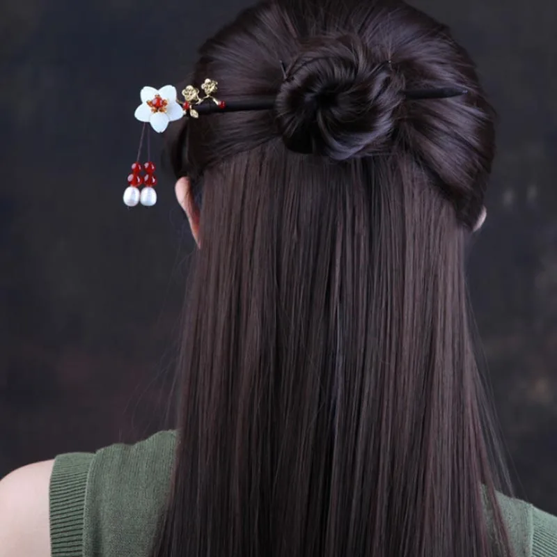 Kanzashi палочка для волос Морская раковина кисточка китайское японское кимоно юката аксессуары заколка для волос держатель HS008