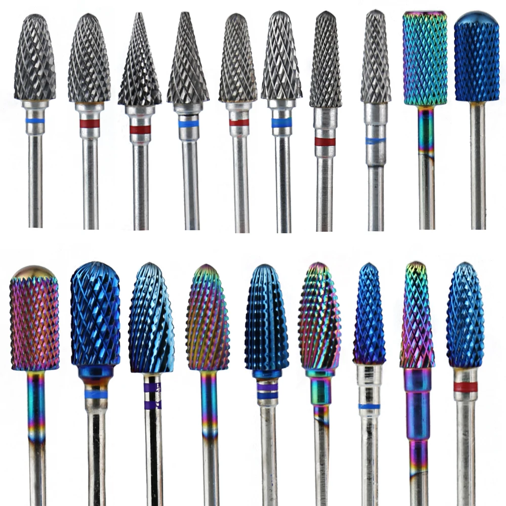 1pcs Tungsten Carbide Nail Drill Bit Electric Manicure Drill Machine Replacement Grinding Heads for Acrylic Gel Polishing Remove