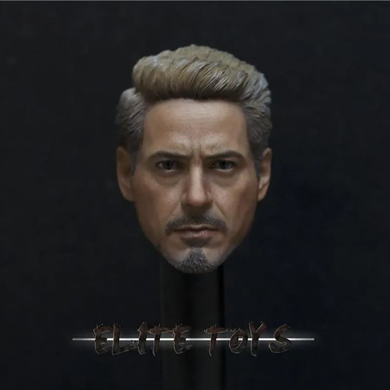 Элитные игрушки 1/6 Железный герой Тони голова лепить ПВХ Мужская резьба подходит