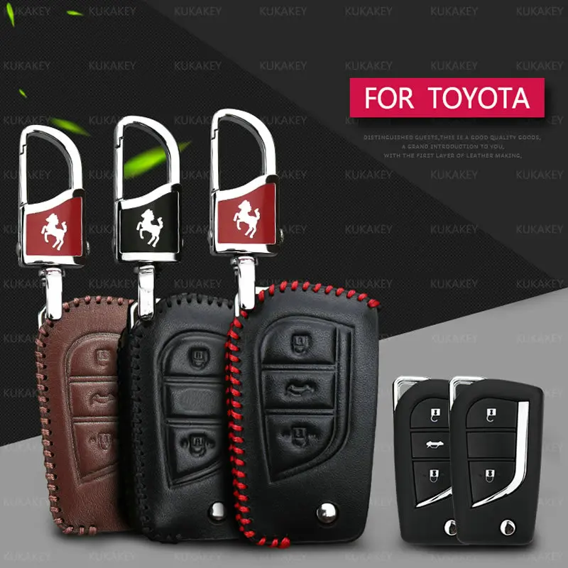 Чехол для автомобильного ключа Toyota Camry Corolla Highlander RAV4 Reiz Auris Yaris Prius 2 & 3 защитный