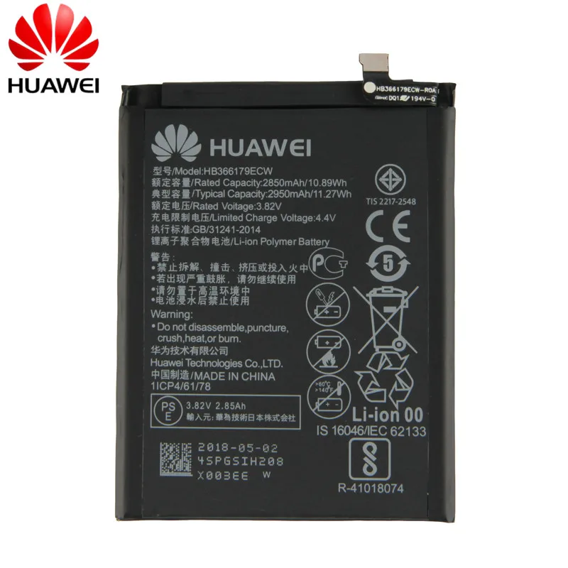 Хуа Вэй Замена телефон Батарея HB366179ECW для Huawei NOVA 2 CAZ-AL10 CAZ-TL00 2950 мАч+ Бесплатные инструменты