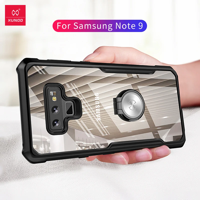 XUNDD Premium Transparent Phone thin case for Samsung Note 9 with Ring Holder Silicon Note9 protective strap Beetle | Мобильные