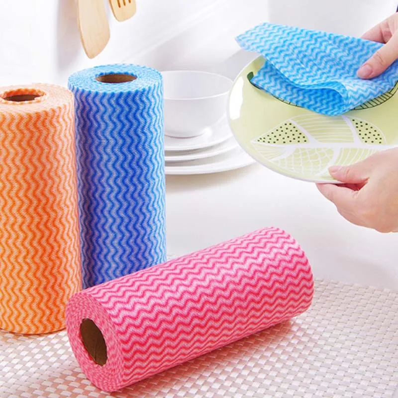 

50pcs pack non -woven Kitchen Clean -up kit Road sweep Feed Shoeshine Wash cloth Toilet