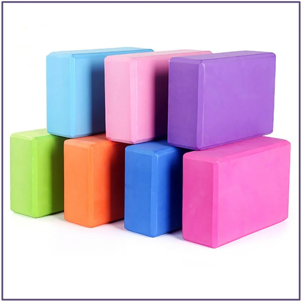 

Yoga Block Props Foam Brick Stretching Aid Gym Pilates Yoga Block Exercise Fitness Sport 7 Color High Quality