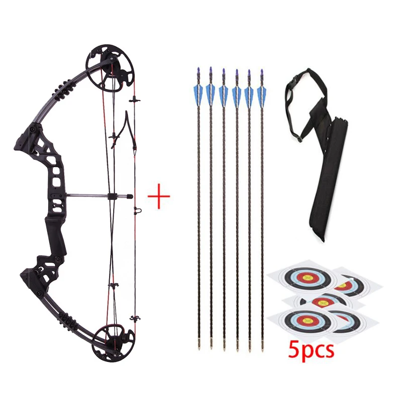 Arco Compound Wolfman 20-70 LBS - Set Completo Per Tiro Con Arco E Pesca | Per Destri E Mancini