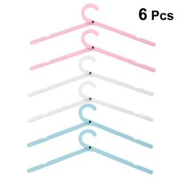 

6 Pcs Travel Folding Cloth Hangers Space-saving Multi-function Portable Clothes Drying Rack for Trouser Coat Towel Socks