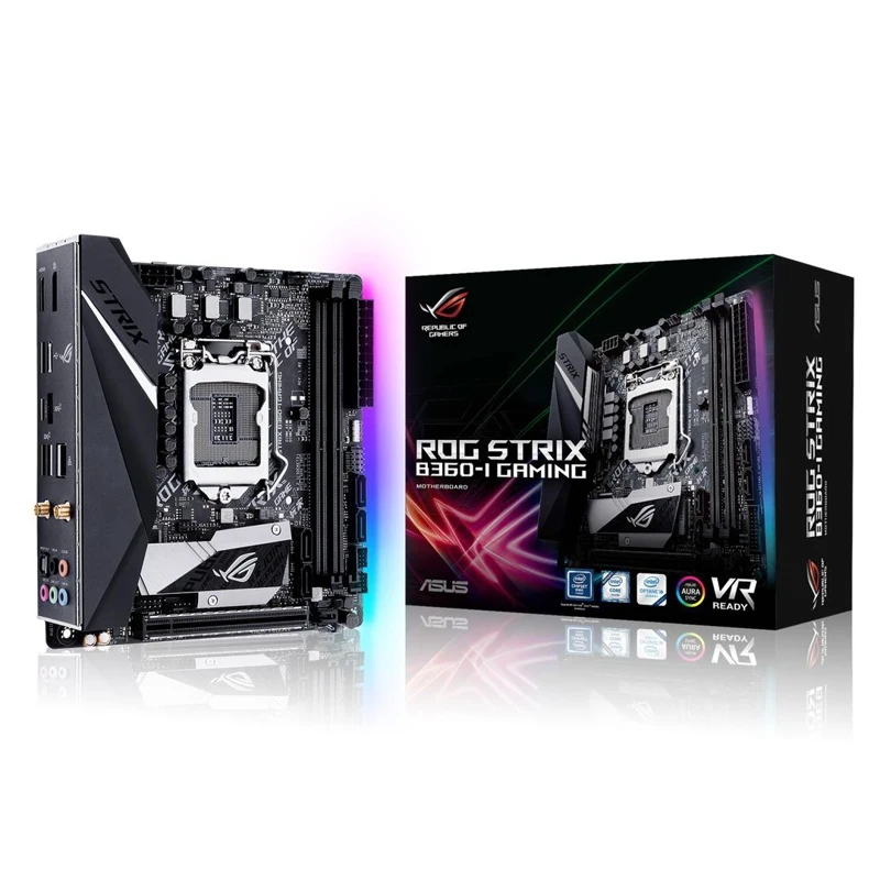 Материнская плата Asus ROG STRIX B360-I GAMING Soc-1151v2 Intel B360 2xDDR4 mini-ITX AC`97 8ch(7.1