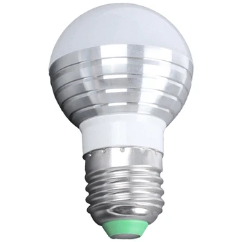 

1X E27 3W RGB LED 16 Color Changing Lamp Light Bulb + IR Remote Control