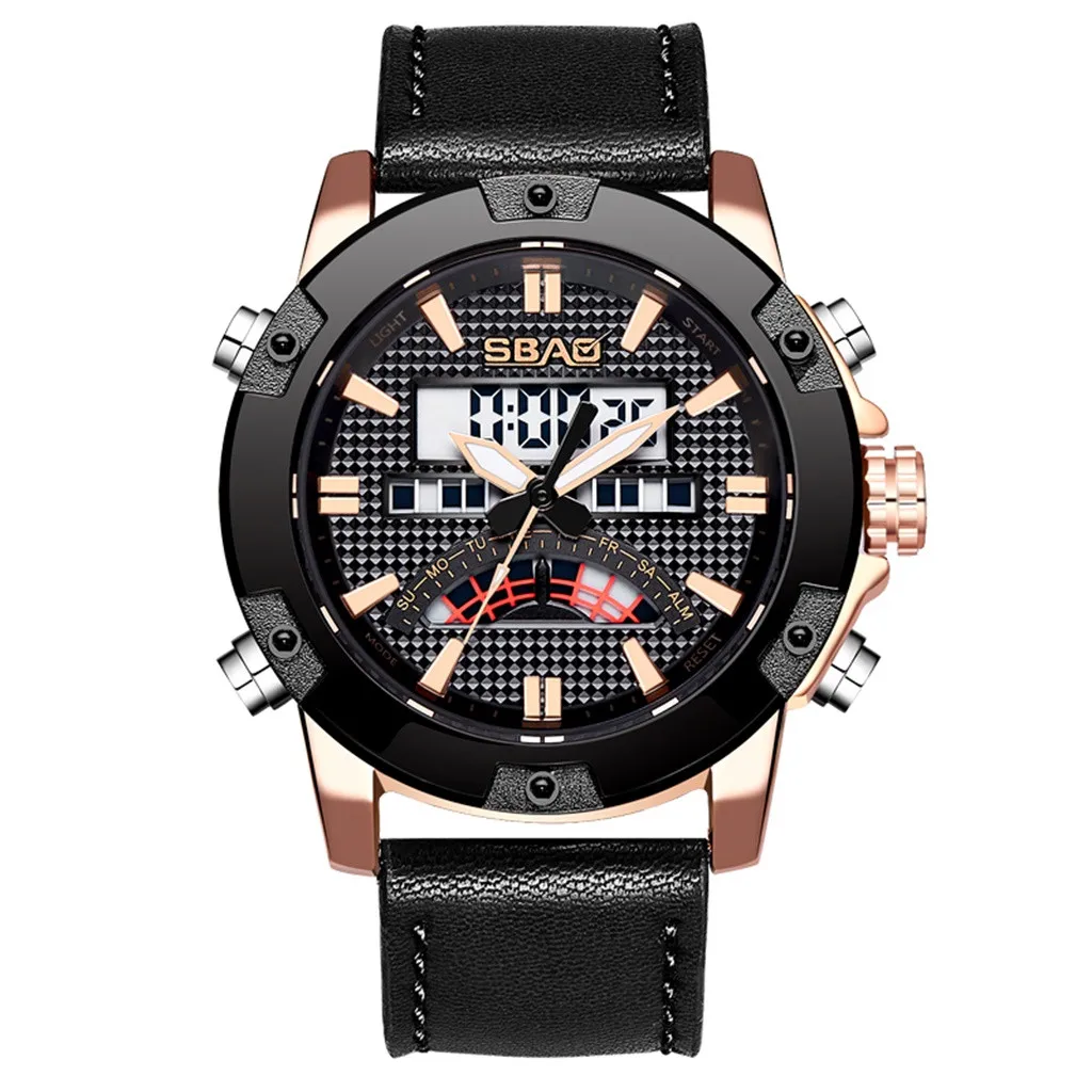 Часы SBAO для мужчин Спорт на открытом воздухе Водонепроницаемый с календарем, Функция электронные часы для занятий спортом relogio цифровые часы