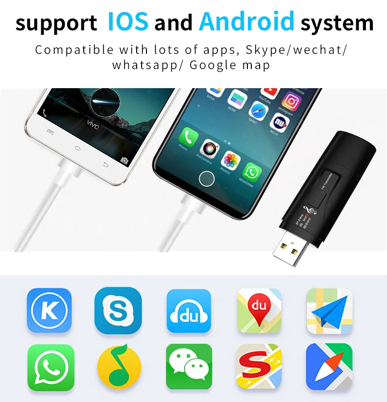 ABDO Usb автомобильный Bluetooth аудио кабель Соединительный приемник адаптер беспроводной fm-передатчик AUX передатчик для автомобиля спикер плеер