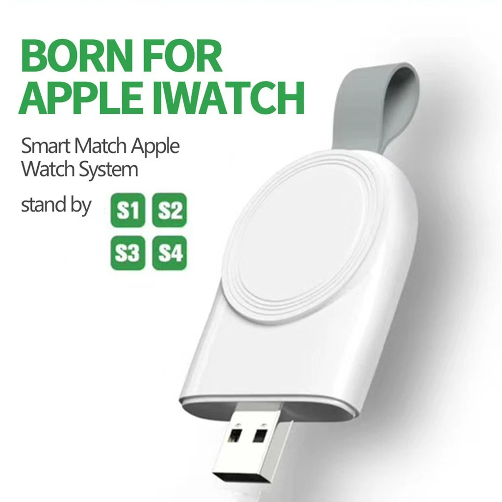 Мини портативное беспроводное быстрое зарядное устройство для Apple Watch зарядное устройство 4 3 2 1 серия Беспроводная Магнитная зарядная станция Док-станция USB зарядное устройство