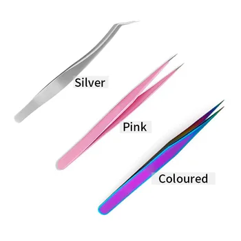 

Thinkshow 2 Pair Eyelashes Extension Tweezers Eyebrow Tweezers Face Hair Removal Clip Makeup Tool Beauty Wholesale