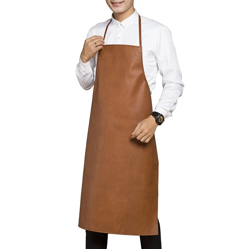 

PU Waterproof And Oil-proof Aprons Acid-resistant Thickening And Durable Kitchen Unisex Workplace Clothes Aprons