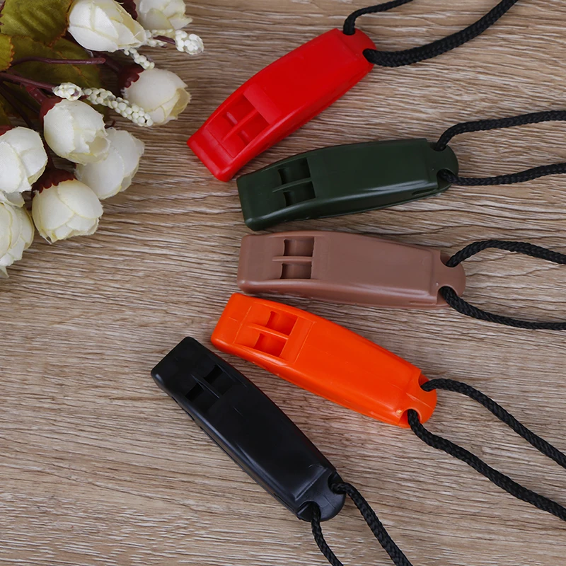 5pcs/set Dual Band Survival Whistle Lifesaving Emergency Whistle With RoZ8HEN 