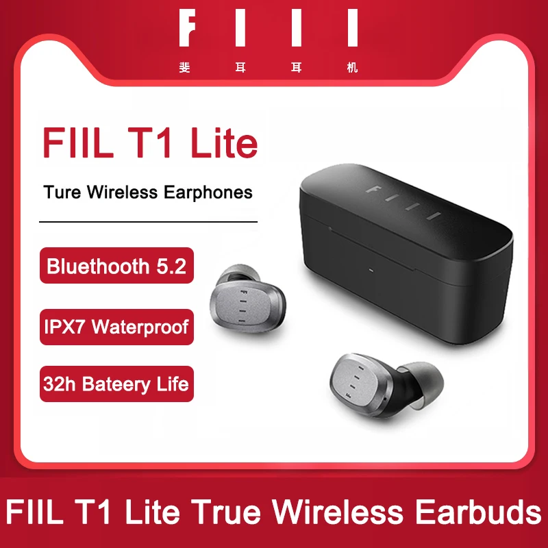 Original FIIL T1 Lite T1XS  CC2 TWS Ture Wireeless Noise Reduction Bluetooth Earphone Bluetooth 5.2 Heatsets Sports Headphones