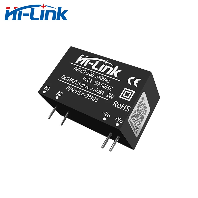 Free Ship 5pcs/lot 110V 220V to 2W 3.3V 600mA Output AC-DC ultra small mini power supply Hi-Link Manufacturer