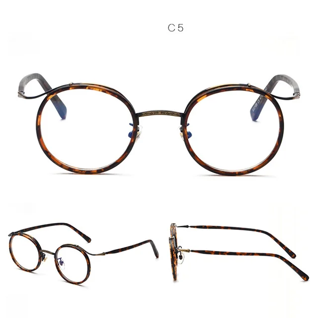 TR90 Transparent Round Glasses Men Women Vintage Optical Eyeglasses Frame Prescription Spectacle Frames man Clear Eyewear Oculos C5