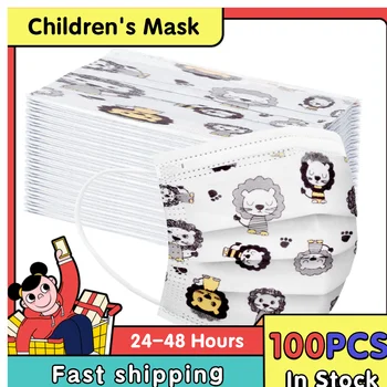 

Fast Shipping Children's Mask Disposable High-Quality Mask Cartoon Pattern Mixed Ear Hook 100PC Maski Na Twarzz Filtrem Children