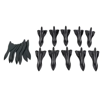 

10 Pieces Universal Car ABS Roof Air Vortex Generator Shark Fin Decorative Diffuser Spoiler Black Gray