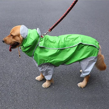 

Big Dog Raincoat Four-Legged One-Piece Pet Raincoat Golden Retriever Samo Large Dog All-Inclusive Raincoat Pet Poncho