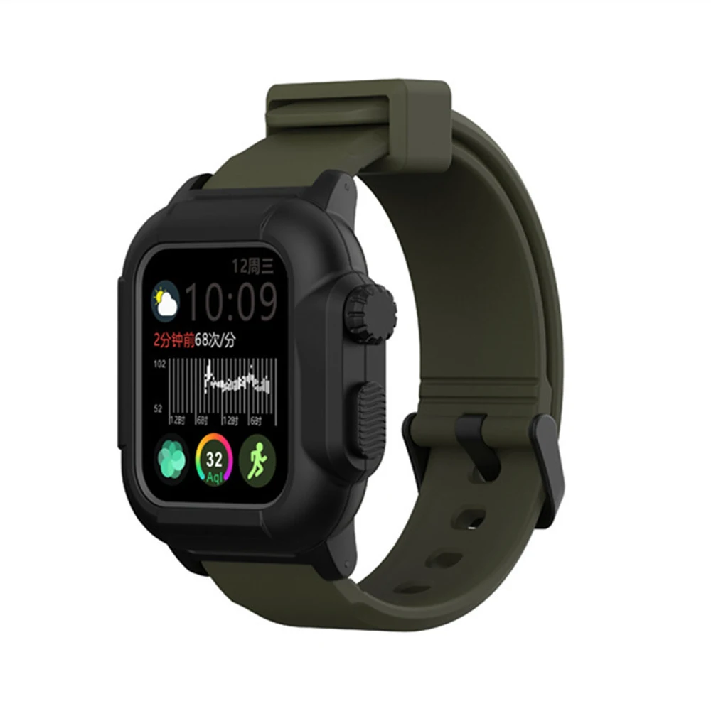 Для Apple Watch 4 водонепроницаемый чехол для дайвинга плавание водонепроницаемый ударопрочный силиконовый ремешок+ чехол