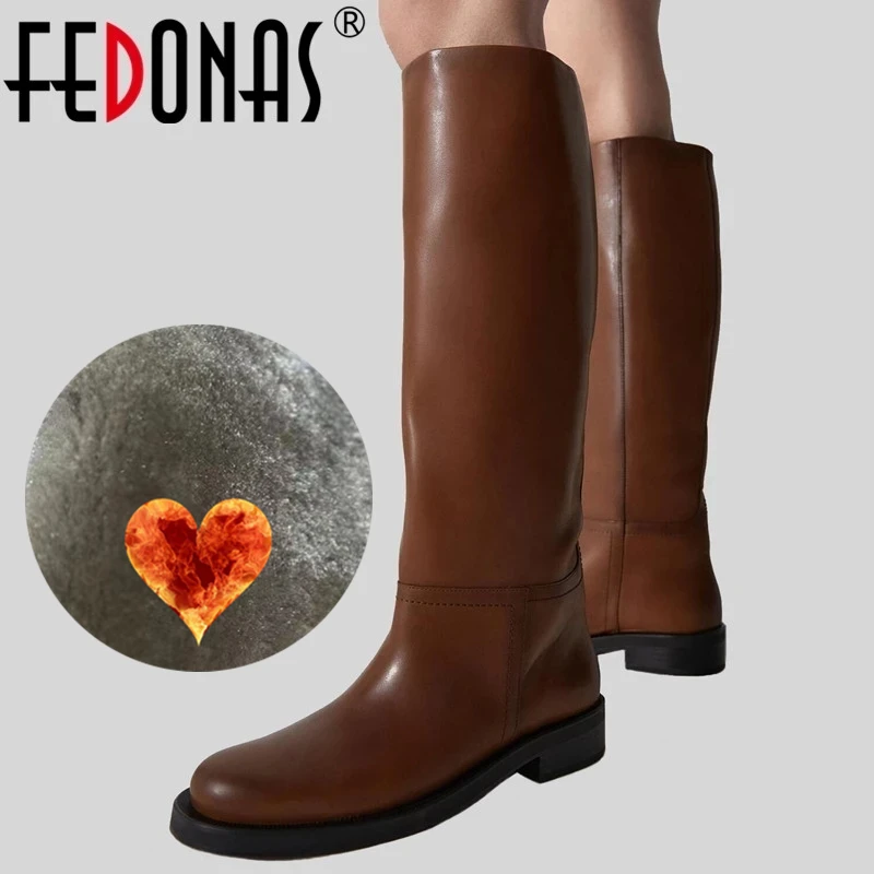 FEDONAS INS ZA Women Knee High Boots 