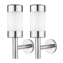 2 шт. светодиодный настенный светильник, лампа для улицы на солнечной энергии, энергосберегающая садовая дверь, бра, забор, настенное крепление, яркий светодиодный настенный светильник, светильник s