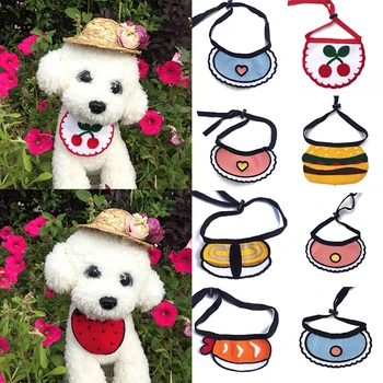 

10 colors Cat Dog Bandana Bibs Scarf Collar Adjustable Pet Neckerchief Scarf Waterproof Saliva Towel for Small Medium Large Dogs