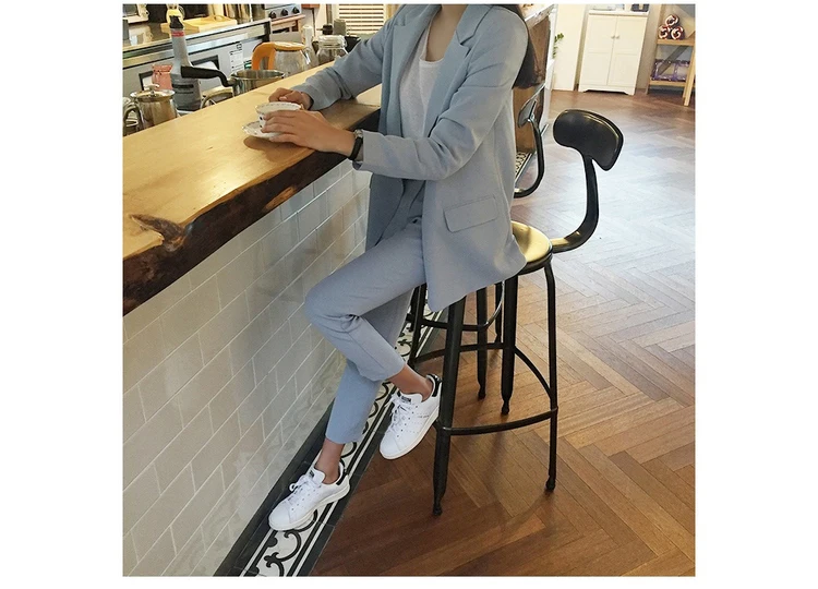 Vrouwen herfst en зима Кляйн pak OL Professional pak vrouwelijke темперамент jasje voeten broek twee наборы van tij MS