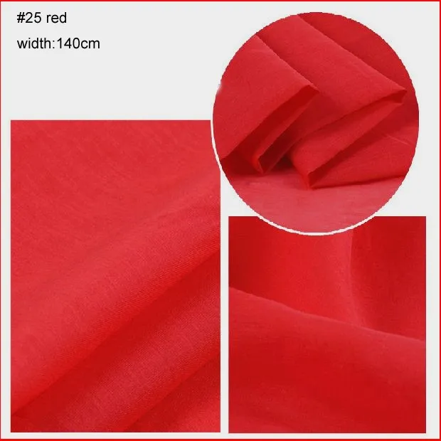 Luxurious Pure White Silk-Cotton Fabric for Dress Linings - Lightweight & Soft