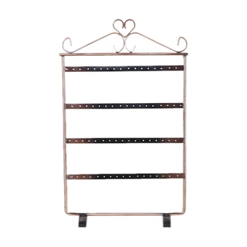 

Retro Style Handmade Metal Earrings Necklace Bracelet Jewelry Display Rack Creative Iron Jewelry Storage Rack Double-Sided Jewel