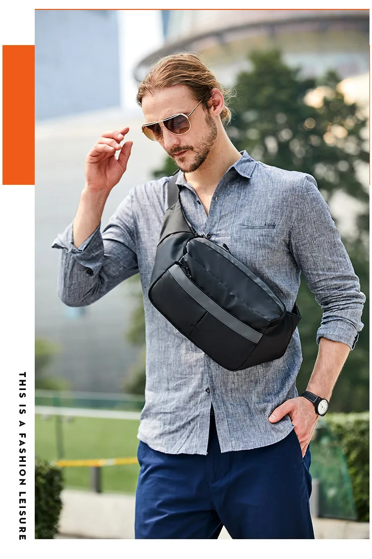 Мужская многофункциональная сумка через плечо xie bao, модная, большой объем, сумка для бега, корейский стиль, повседневная, водонепроницаемая, нагрудная сумка